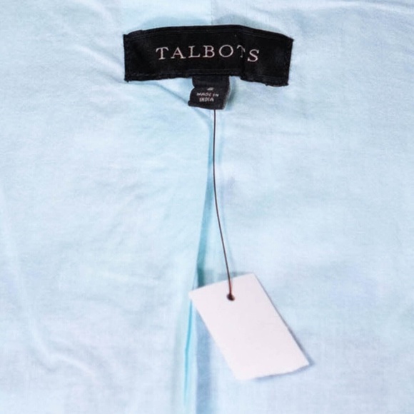 Talbot's Womens Blazer Green Blue Plaid Check Two Button Lined Suit Jacket 8 NWT - Picture 3 of 10